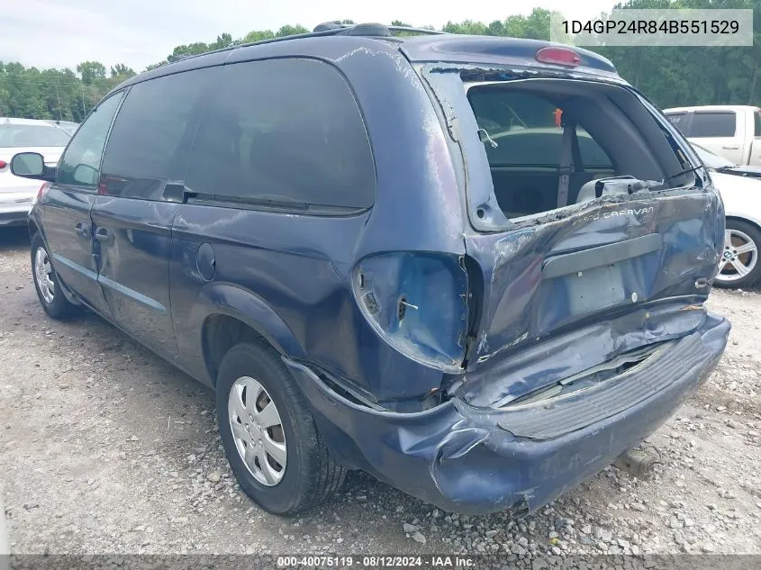 2004 Dodge Grand Caravan Se VIN: 1D4GP24R84B551529 Lot: 40075119