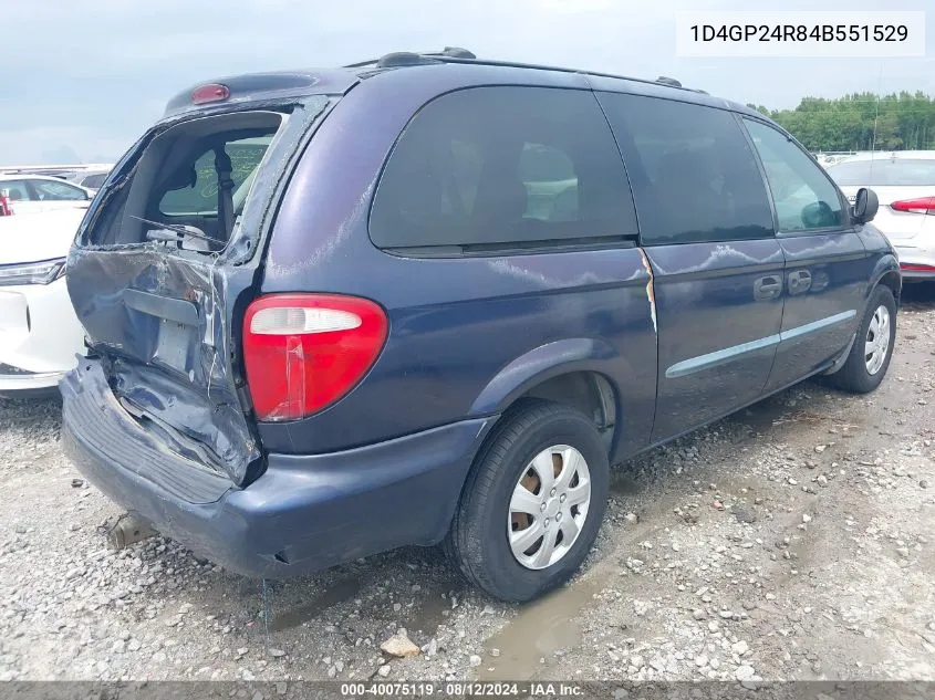 2004 Dodge Grand Caravan Se VIN: 1D4GP24R84B551529 Lot: 40075119