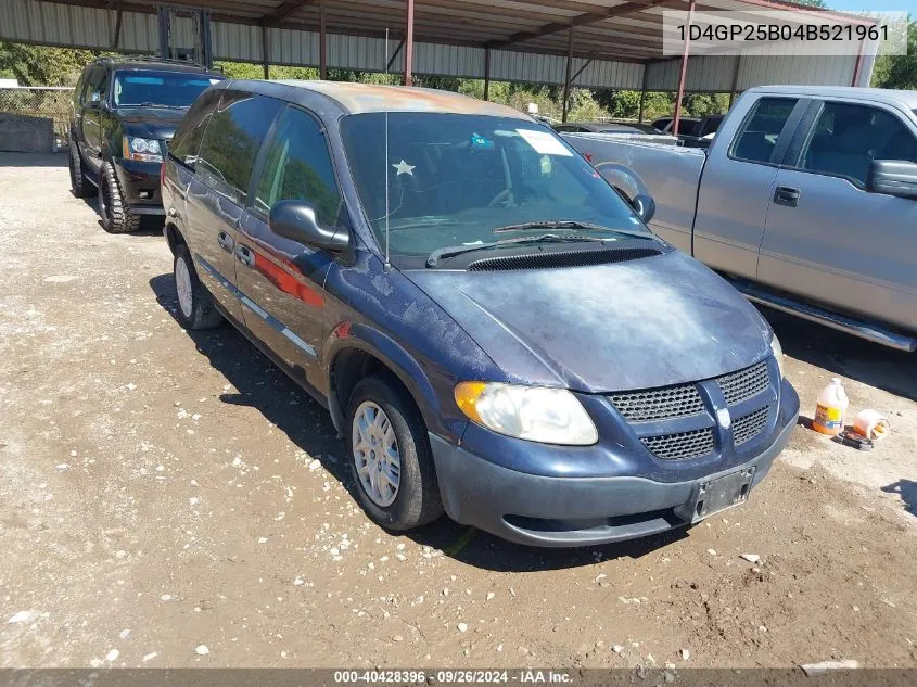 2004 Dodge Caravan Se VIN: 1D4GP25B04B521961 Lot: 40428396