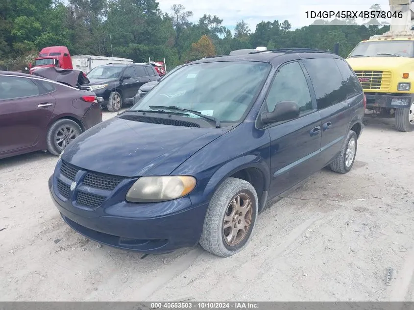 2004 Dodge Caravan Sxt VIN: 1D4GP45RX4B578046 Lot: 40553503