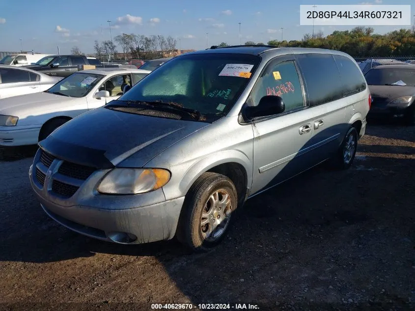 2004 Dodge Grand Caravan Sxt VIN: 2D8GP44L34R607321 Lot: 40629670