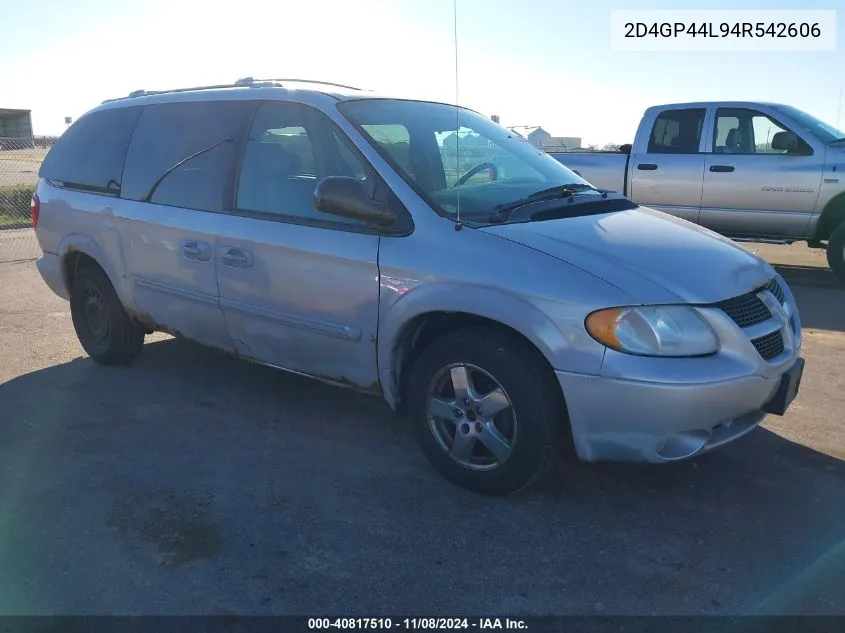 2004 Dodge Grand Caravan Sxt VIN: 2D4GP44L94R542606 Lot: 40817510