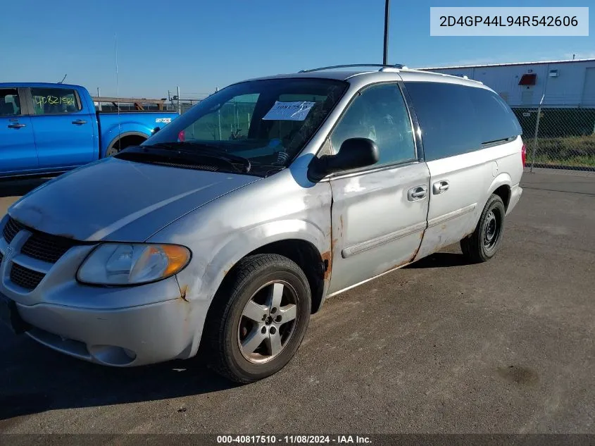 2004 Dodge Grand Caravan Sxt VIN: 2D4GP44L94R542606 Lot: 40817510