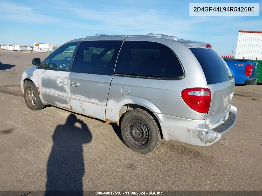 2004 Dodge Grand Caravan Sxt VIN: 2D4GP44L94R542606 Lot: 40817510