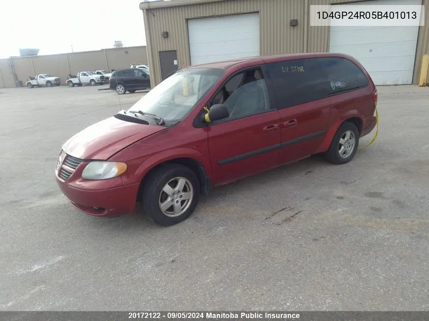 1D4GP24R05B401013 2005 Dodge Grand Caravan