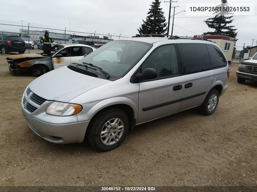 2005 Dodge Caravan Se VIN: 1D4GP25R15B261553 Lot: 30046752