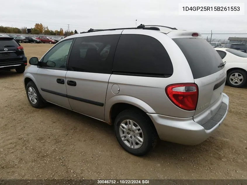 2005 Dodge Caravan Se VIN: 1D4GP25R15B261553 Lot: 30046752