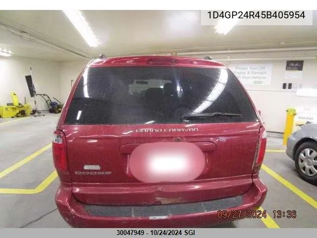 2005 Dodge Grand Caravan Se VIN: 1D4GP24R45B405954 Lot: 30047949