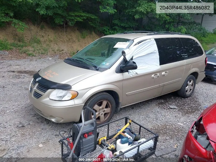 2005 Dodge Grand Caravan Sxt VIN: 2D4GP44L35R486082 Lot: 39615007