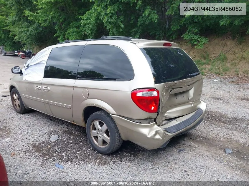 2005 Dodge Grand Caravan Sxt VIN: 2D4GP44L35R486082 Lot: 39615007