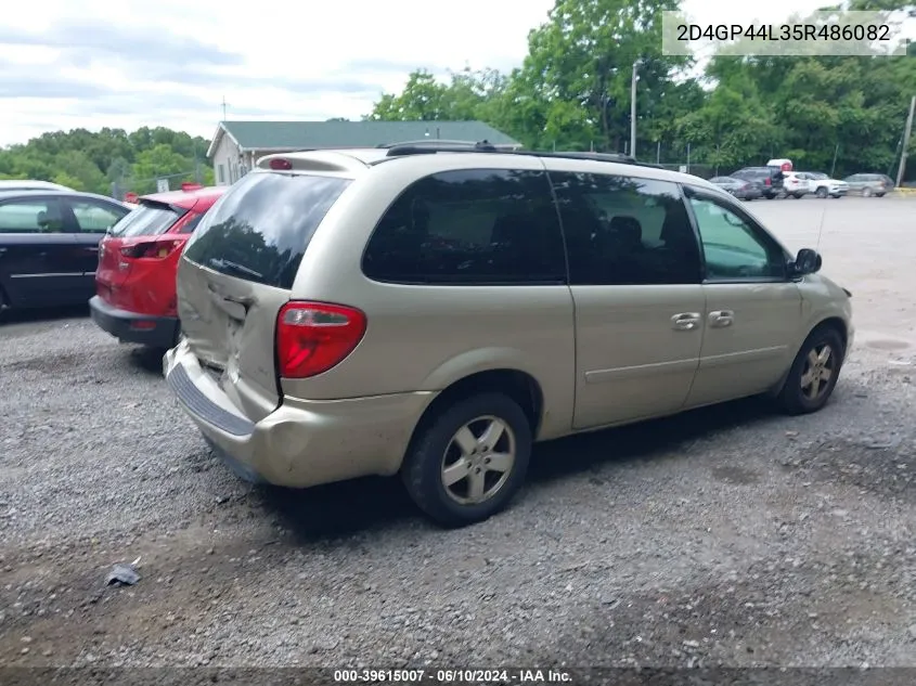 2005 Dodge Grand Caravan Sxt VIN: 2D4GP44L35R486082 Lot: 39615007