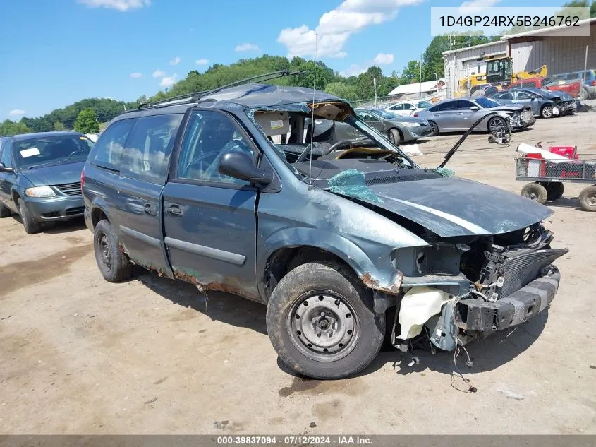 2005 Dodge Grand Caravan Se VIN: 1D4GP24RX5B246762 Lot: 39837094