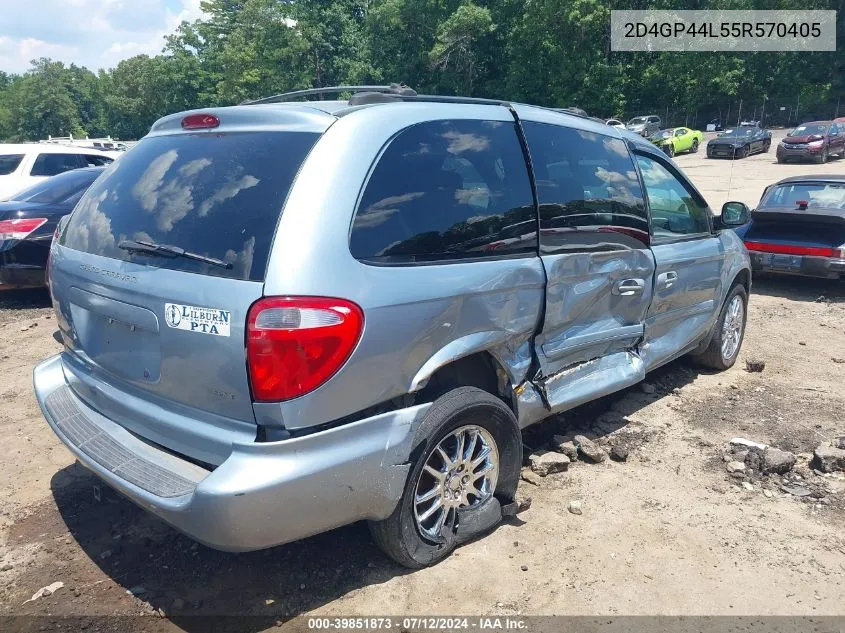 2005 Dodge Grand Caravan Sxt VIN: 2D4GP44L55R570405 Lot: 39851873