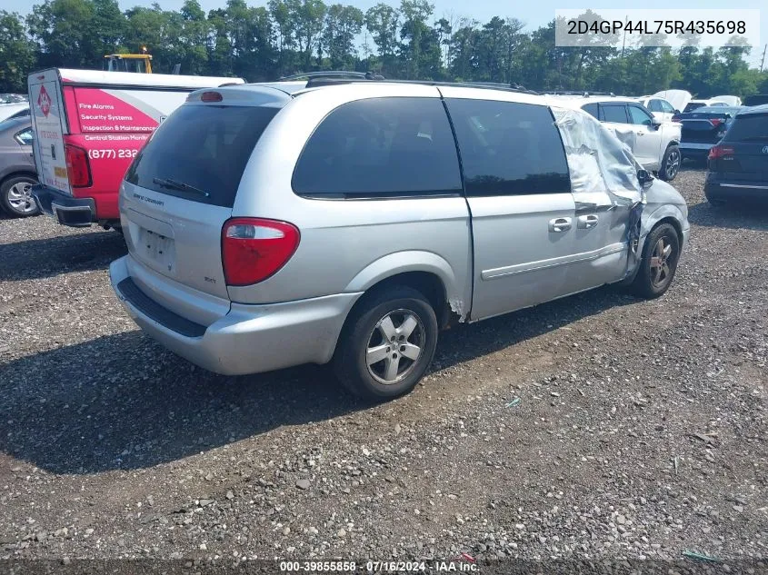 2005 Dodge Grand Caravan Sxt VIN: 2D4GP44L75R435698 Lot: 39855858