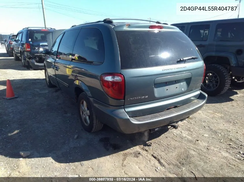 2005 Dodge Grand Caravan Sxt VIN: 2D4GP44L55R404787 Lot: 39877910