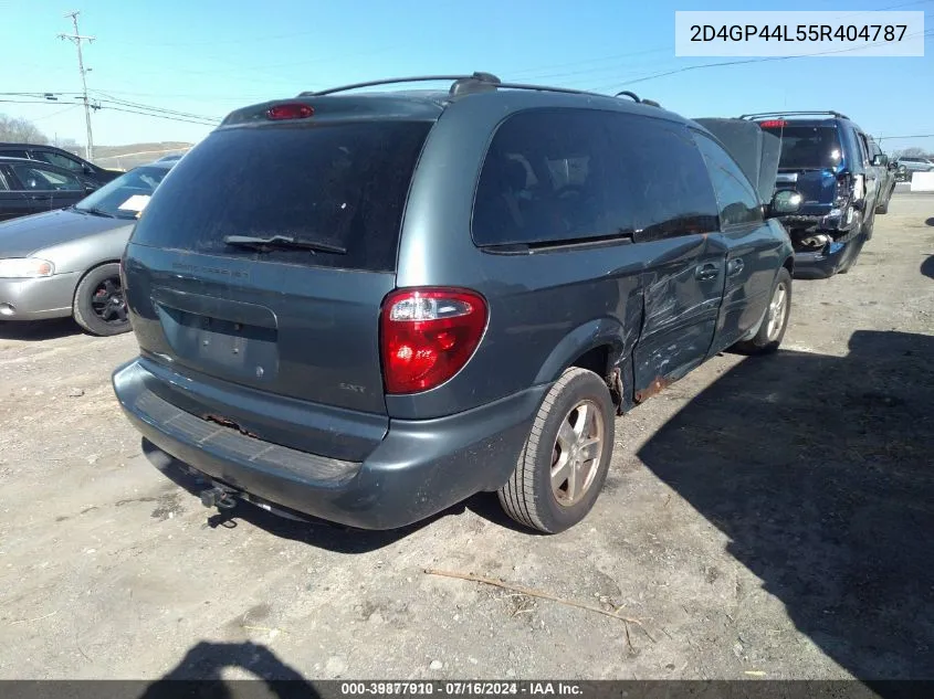 2005 Dodge Grand Caravan Sxt VIN: 2D4GP44L55R404787 Lot: 39877910