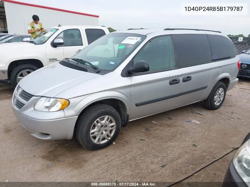 1D4GP24R85B179787 2005 Dodge Grand Caravan Se