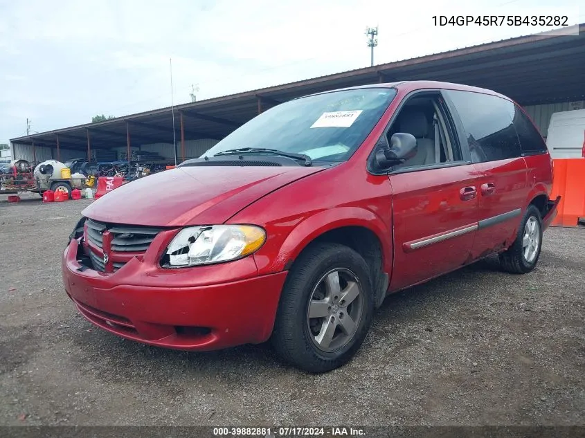 2005 Dodge Caravan Sxt VIN: 1D4GP45R75B435282 Lot: 39882881