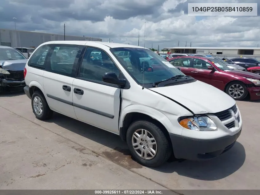 2005 Dodge Caravan Se VIN: 1D4GP25B05B410859 Lot: 39925611