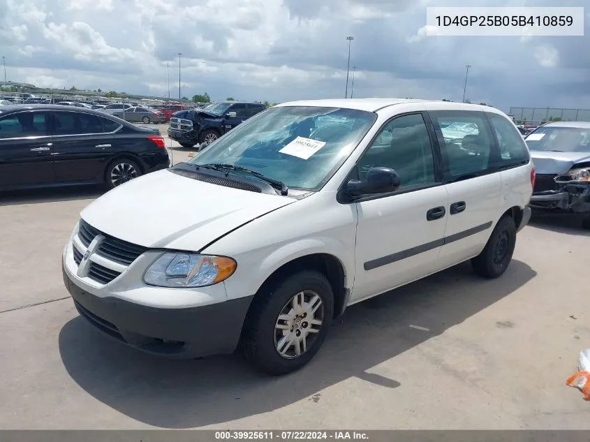 2005 Dodge Caravan Se VIN: 1D4GP25B05B410859 Lot: 39925611