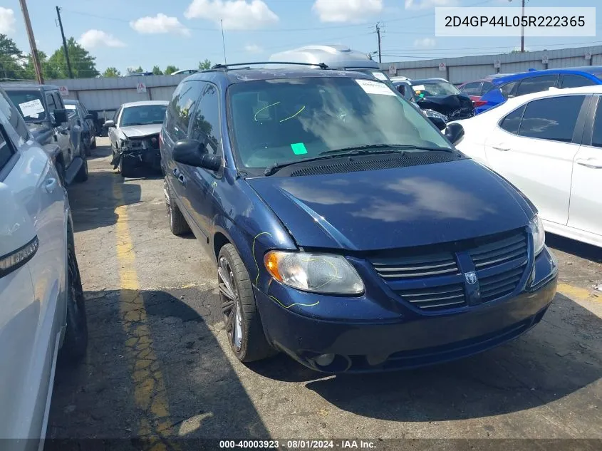 2D4GP44L05R222365 2005 Dodge Grand Caravan Sxt