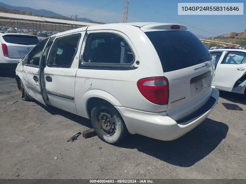 1D4GP24R55B316846 2005 Dodge Grand Caravan Se