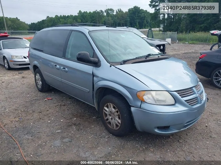 2005 Dodge Grand Caravan Se VIN: 2D4GP24R85R379389 Lot: 40025066