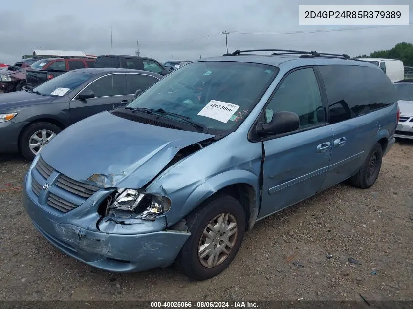 2005 Dodge Grand Caravan Se VIN: 2D4GP24R85R379389 Lot: 40025066