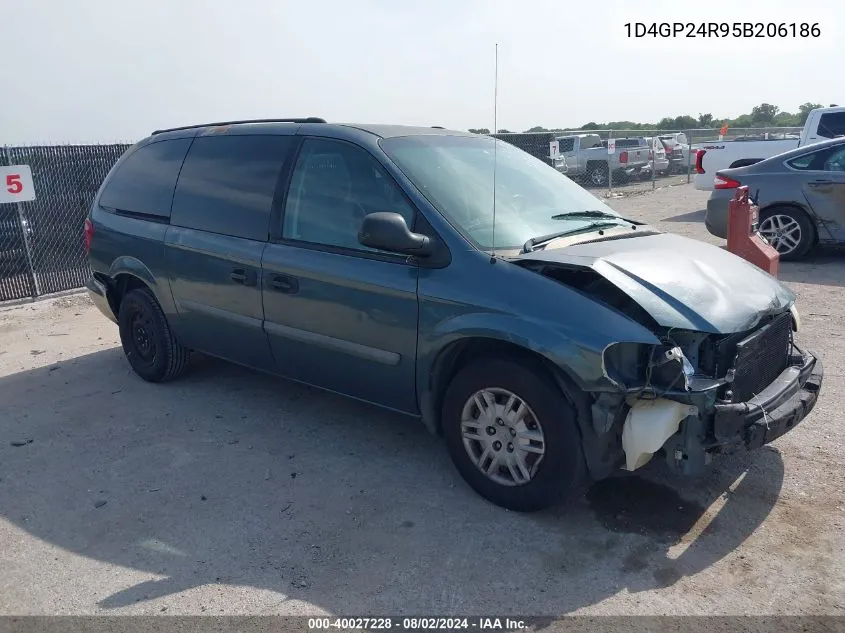 1D4GP24R95B206186 2005 Dodge Grand Caravan Se