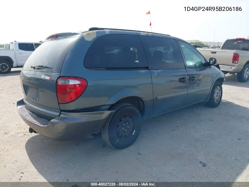 1D4GP24R95B206186 2005 Dodge Grand Caravan Se