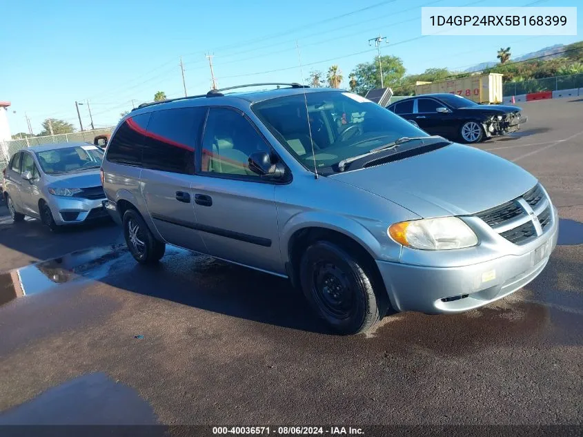 2005 Dodge Grand Caravan Se VIN: 1D4GP24RX5B168399 Lot: 40036571