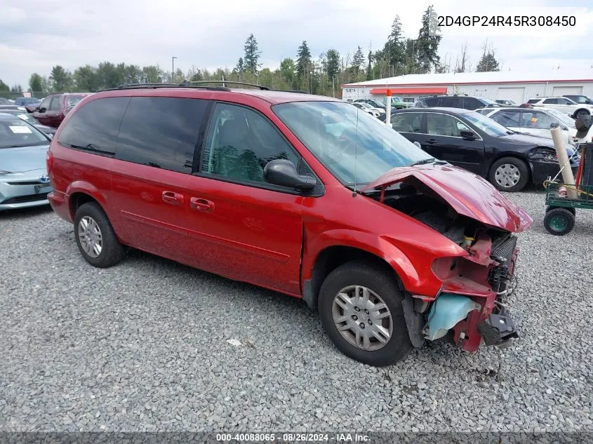 2005 Dodge Grand Caravan Se VIN: 2D4GP24R45R308450 Lot: 40088065