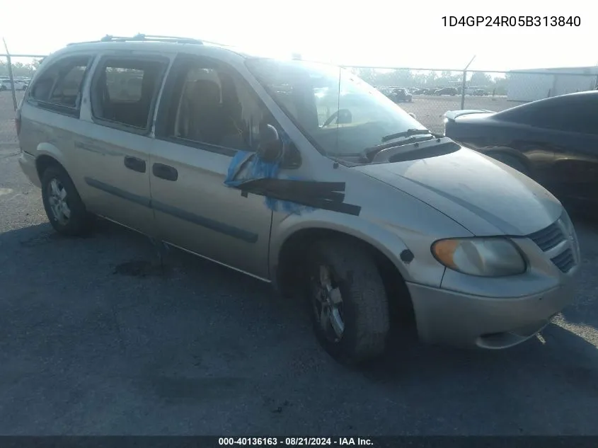 2005 Dodge Grand Caravan Se VIN: 1D4GP24R05B313840 Lot: 40136163