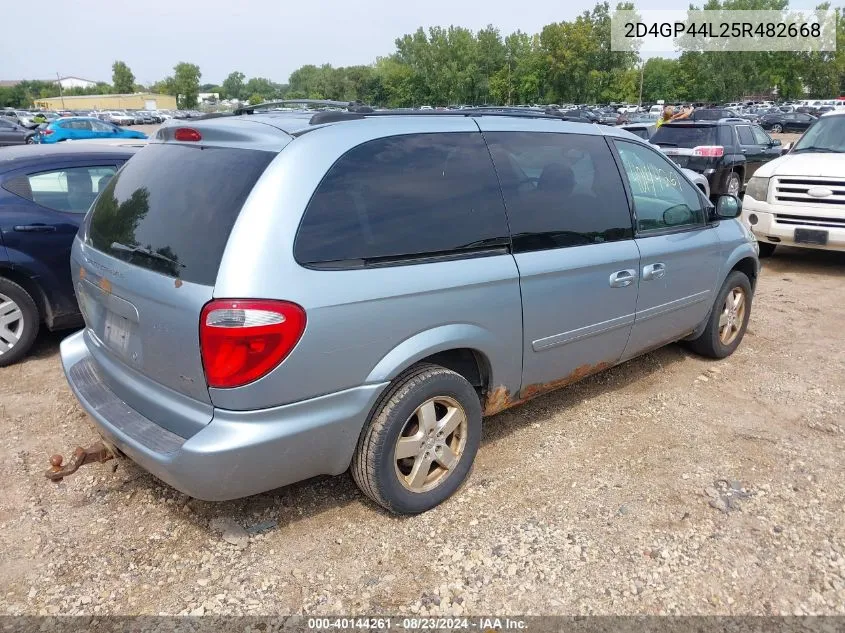 2005 Dodge Grand Caravan Sxt VIN: 2D4GP44L25R482668 Lot: 40144261