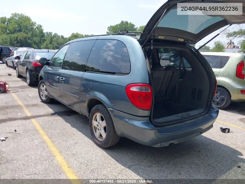 2005 Dodge Grand Caravan Sxt VIN: 2D4GP44L95R362236 Lot: 40157465