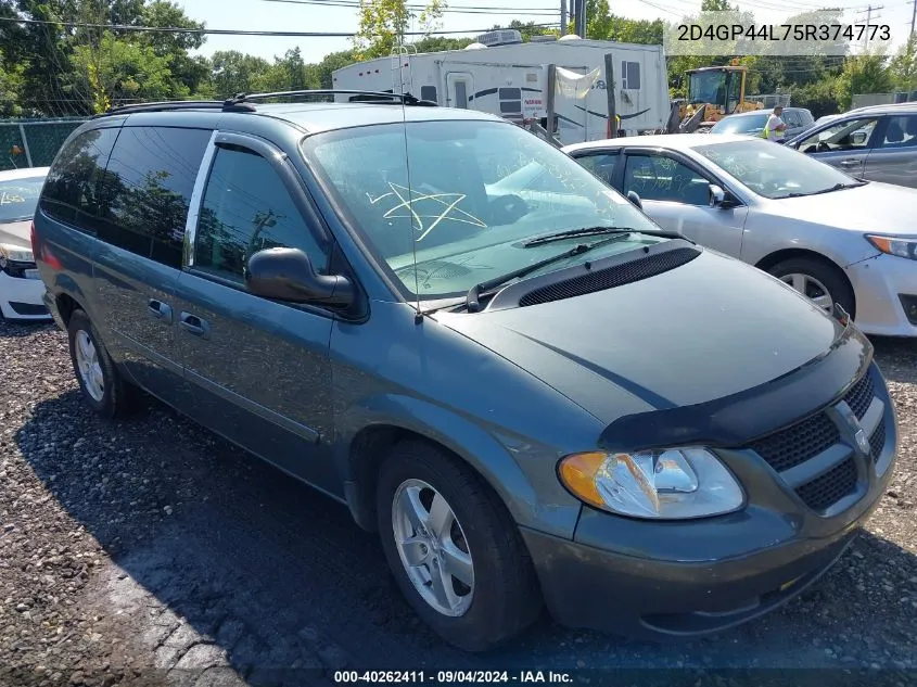 2005 Dodge Grand Caravan Sxt VIN: 2D4GP44L75R374773 Lot: 40262411