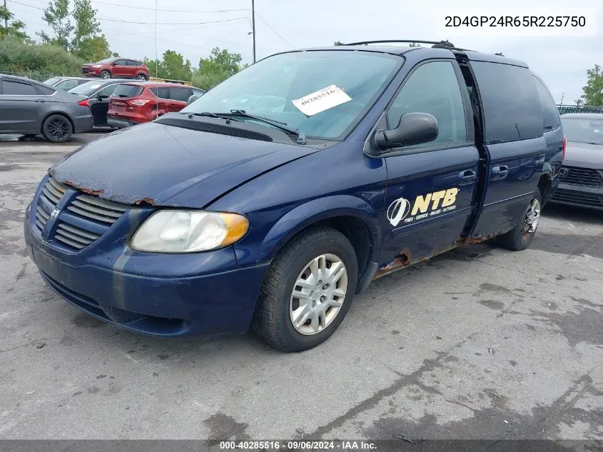 2005 Dodge Grand Caravan Se VIN: 2D4GP24R65R225750 Lot: 40285516