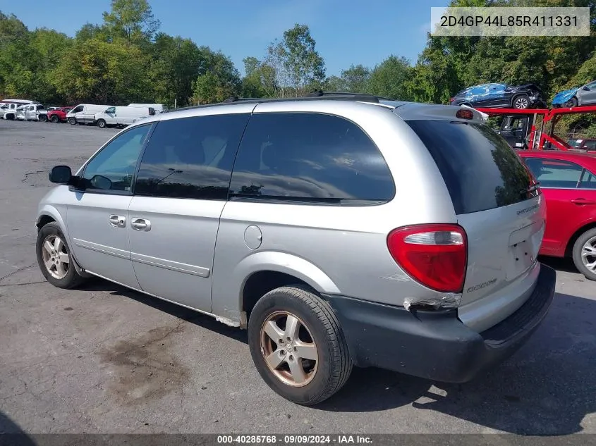 2005 Dodge Grand Caravan Sxt VIN: 2D4GP44L85R411331 Lot: 40285768