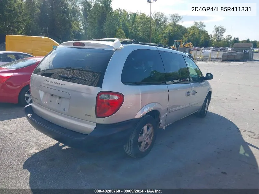 2005 Dodge Grand Caravan Sxt VIN: 2D4GP44L85R411331 Lot: 40285768