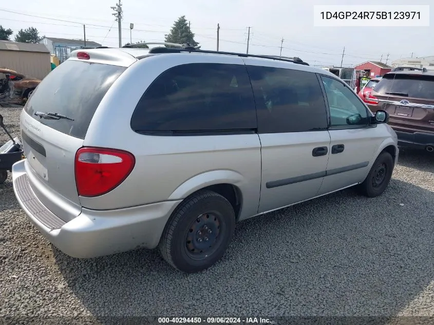 2005 Dodge Grand Caravan Se VIN: 1D4GP24R75B123971 Lot: 40294450