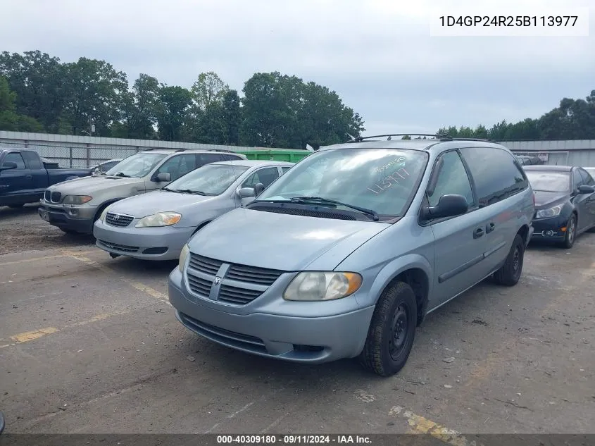 2005 Dodge Grand Caravan Se VIN: 1D4GP24R25B113977 Lot: 40309180