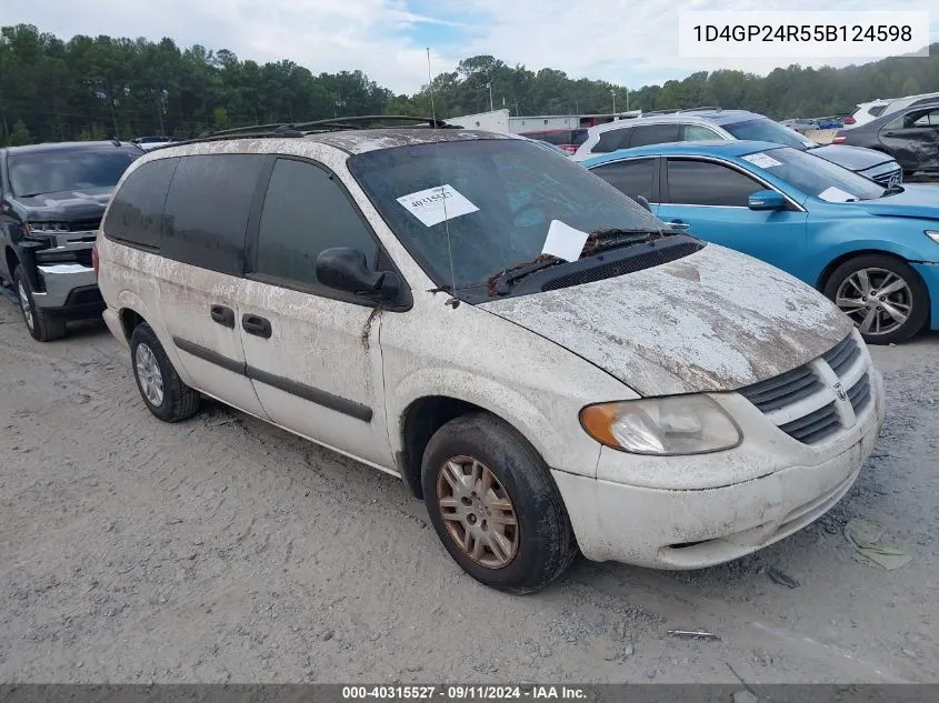 2005 Dodge Grand Caravan Se VIN: 1D4GP24R55B124598 Lot: 40315527