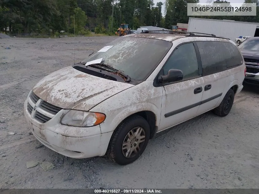 2005 Dodge Grand Caravan Se VIN: 1D4GP24R55B124598 Lot: 40315527