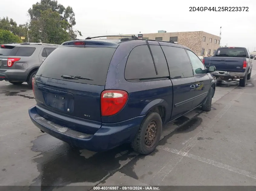 2005 Dodge Grand Caravan Sxt VIN: 2D4GP44L25R223372 Lot: 40316987