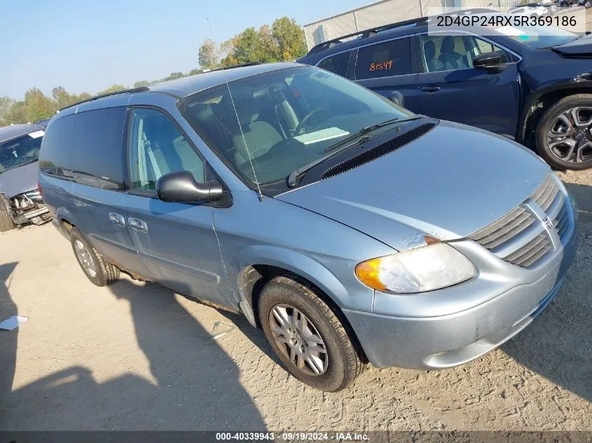 2005 Dodge Grand Caravan Se VIN: 2D4GP24RX5R369186 Lot: 40339943