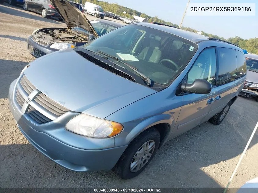 2005 Dodge Grand Caravan Se VIN: 2D4GP24RX5R369186 Lot: 40339943