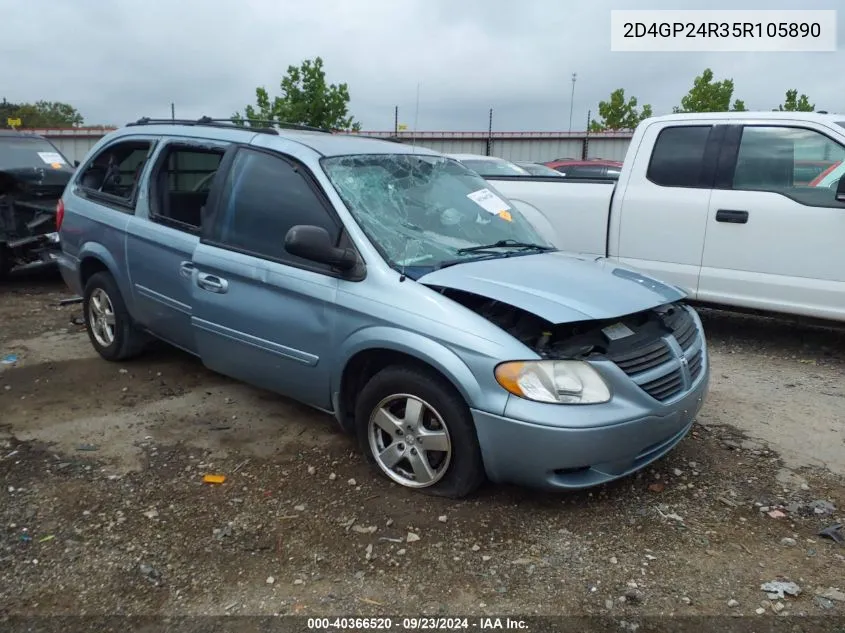 2005 Dodge Grand Caravan Se VIN: 2D4GP24R35R105890 Lot: 40366520