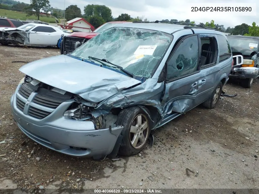 2005 Dodge Grand Caravan Se VIN: 2D4GP24R35R105890 Lot: 40366520