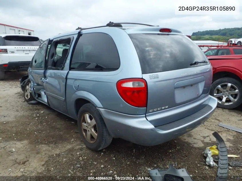 2005 Dodge Grand Caravan Se VIN: 2D4GP24R35R105890 Lot: 40366520