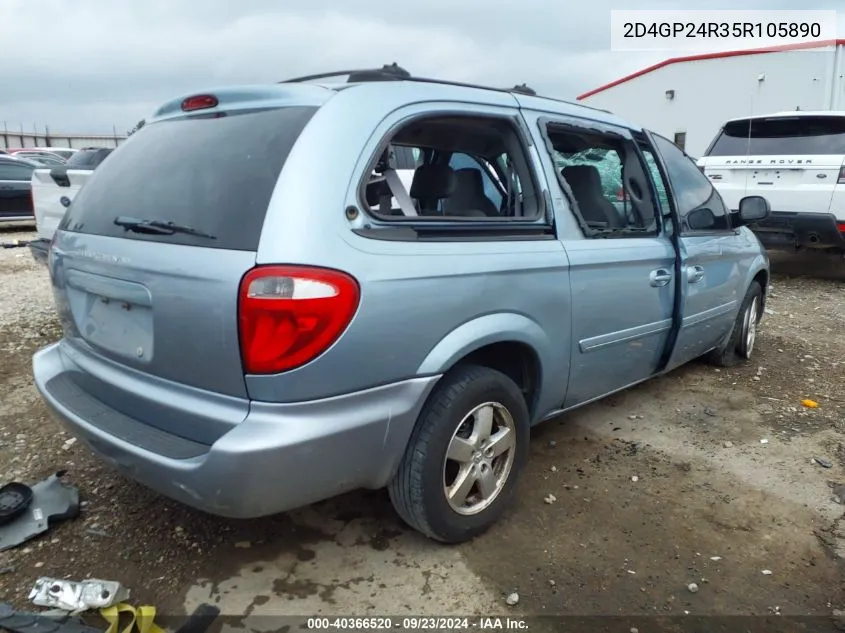 2005 Dodge Grand Caravan Se VIN: 2D4GP24R35R105890 Lot: 40366520